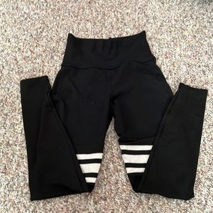 Black thigh high leggings